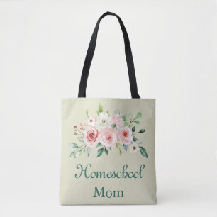 Tote Linda escola doméstica Floral Mãe Bolsa