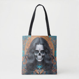 Tote LITE EXISTENCIAL Memento Mori Femme Bolsa do crâni