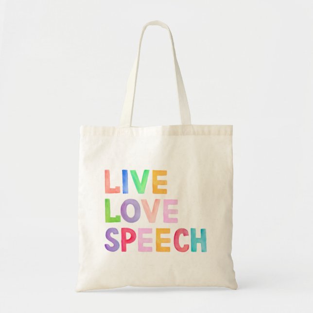 Tote Live Love Speech Bolsa (Frente)