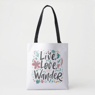 Tote Live, Love, Wander - Bolsa do Ombro