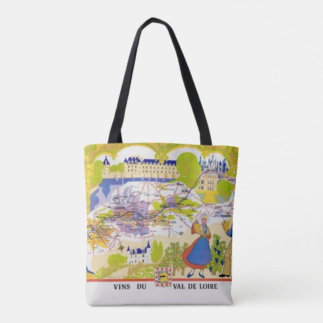 Tote Loire Valley Wine Region Shoulder Bolsa (Verso)