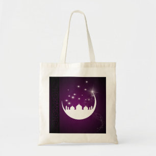 Tote Lua com silhueta da mesquita - o bolsa do