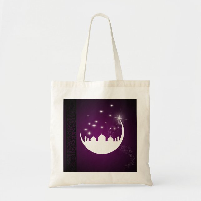 Tote Lua com silhueta de mesquita - Bolsa de orçamento (Frente)