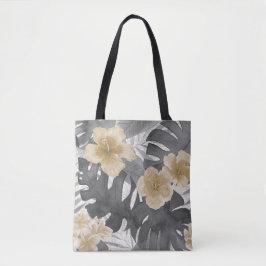 Tote Luana Watercolor Cinzas Tropicais Bolsa de praia F