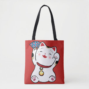 Tote Lucky Cat Maneki Neko Bolsa