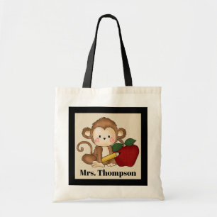 Tote Macaco-professor bonito adiciona nome bolsa