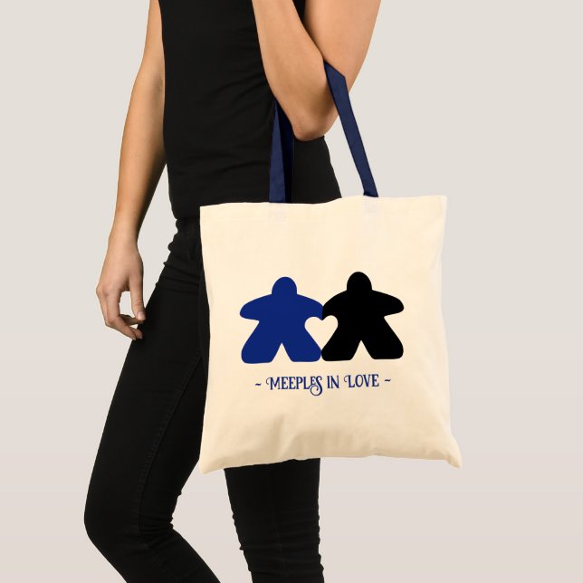 Tote Maçãs no Amor, Bolsa Básico Azul e Negro (Frente (produto))