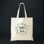 Tote Mãe Da Bolsa De Casamento Verde-Noiva<br><div class="desc">Mãe moderna da bolsa da noiva com verde botânico. presente de festa de casamento.</div>