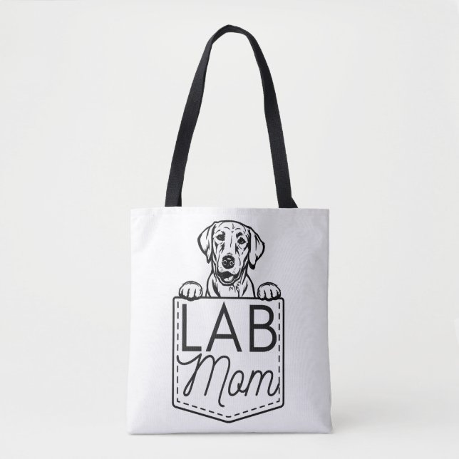 Tote "Mãe de laboratório" Bolsa Premium de Peek-a-Boo (Frente)