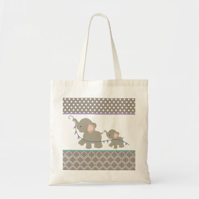 Tote Mãe e Bolsa de Elefante para Bebês (Frente)