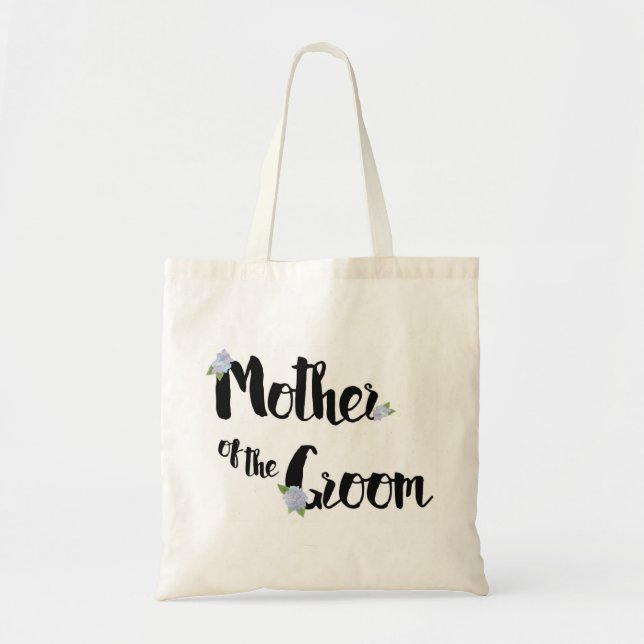 Tote Mãe roxa do Hydrangea do bolsa do noivo (Frente)