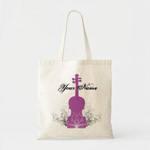 Tote Magenta do bolsa do violino com redemoinhos