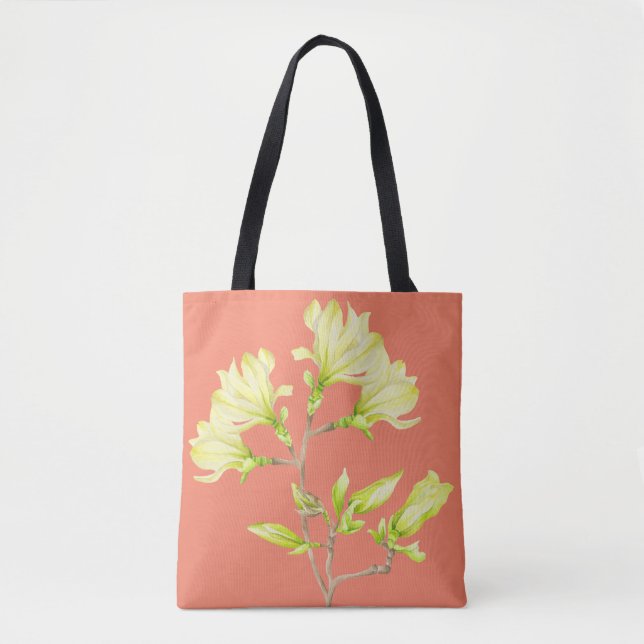 Tote Magnolias amarelas em um Bolsa (Frente)