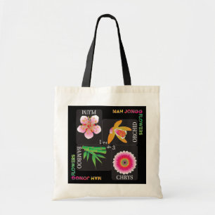 Tote Mah Jongg 4 Flores Bolsa