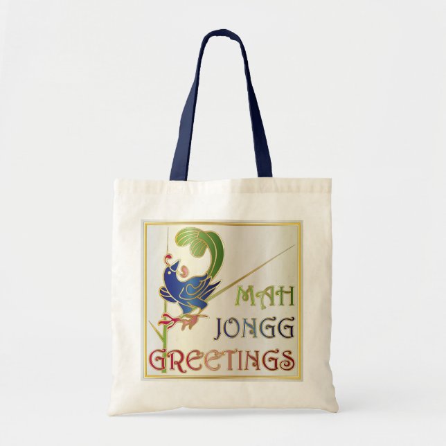Tote Mah Jongg Christmas One Bam Bolsa (Frente)