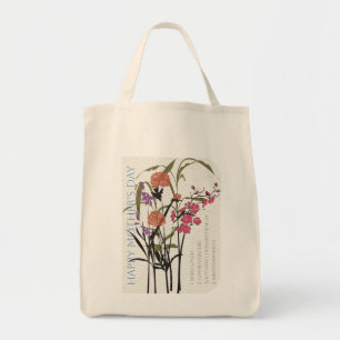 Tote Mah Jongg Flores Bolsa da Mãe