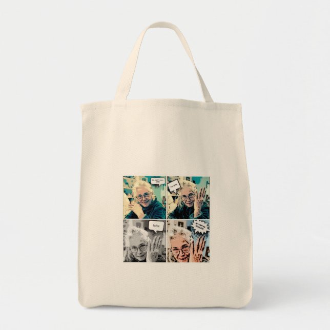 Tote Malka Collage Bolsa de Lona  (Frente)