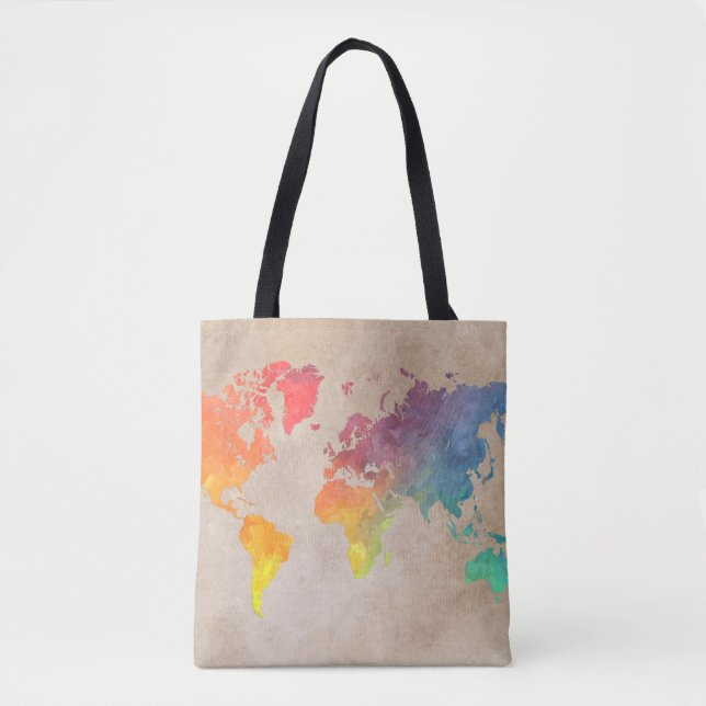 Tote Mapa do mundo Bolsa (Frente)