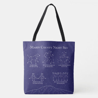 Tote Marin County Night Sky Bolsa Grande Azul