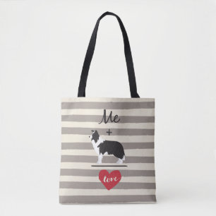 Tote Me plus Border Collie Igual Love Bolsa