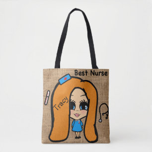 Tote Melhor Bolsa de Enfermeira - Cabeça vermelha de Ca