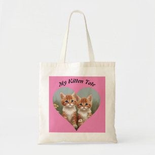 Tote Meu Bolsa de Gatinho Cute Personalizar Nome