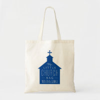 Minha pequena sacola da igreja marinho bolsa azul 