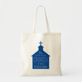 Tote Minha pequena sacola da igreja marinho bolsa azul 