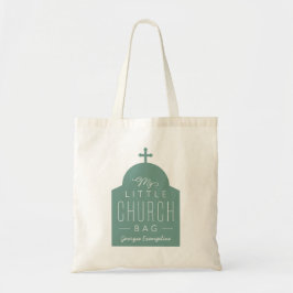 Tote Minha pequena sacola de igreja verde e giro bolsa 