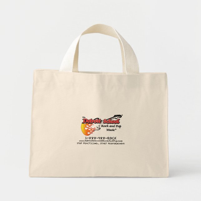 Tote Mini A bolsa da escola de rock and Pop (Frente)