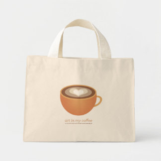 Tote Mini Arte na minha bolsa de café