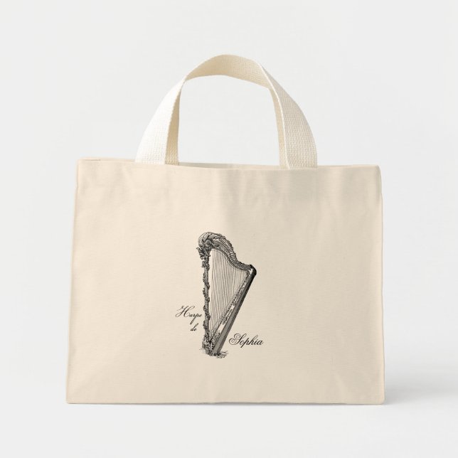 Tote Mini Bolsa antigo e minúsculo com nome personalizado (Frente)