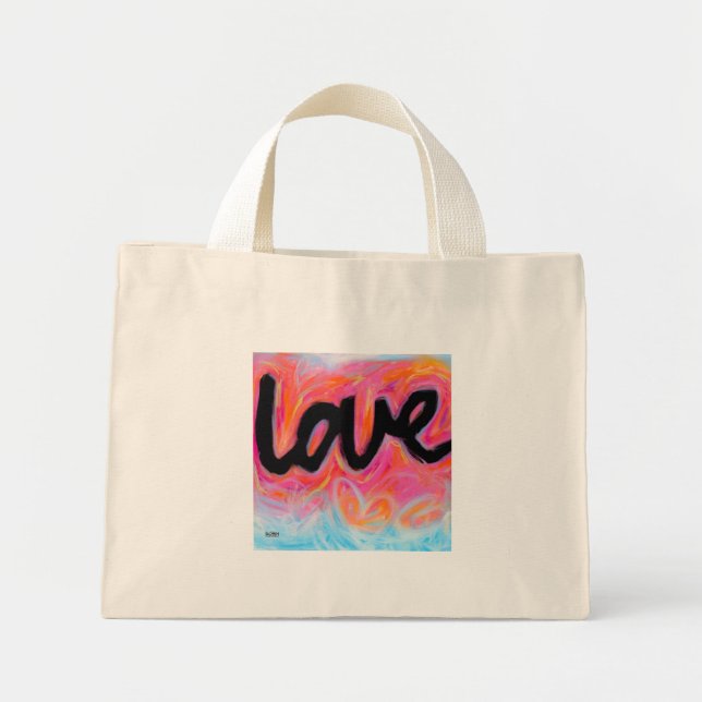 Tote Mini Bolsa de coleção minúscula de "AMOR" (Frente)