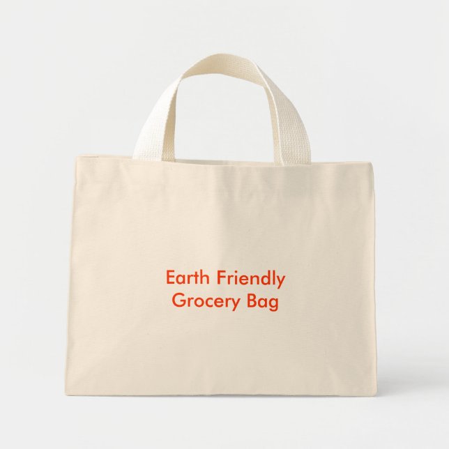 Tote Mini Bolsa de compra Amigável da Terra (Frente)