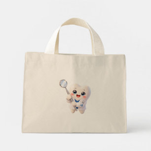 Tote Mini Bolsa de Dentista com Dente Fofo Presente Odonto