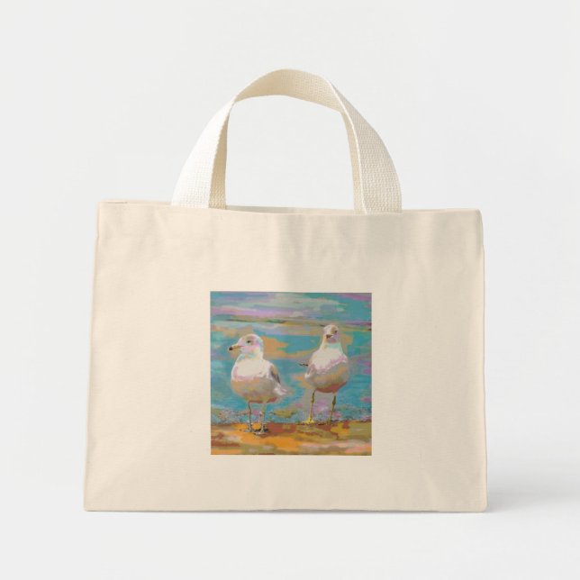 Tote Mini Bolsa de praia de gaivota (Frente)