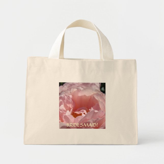 Tote Mini Bolsa de presente para madrinha de casamento ROSE  (Frente)