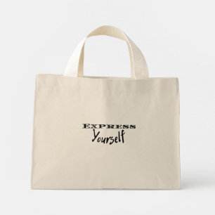 Tote Mini Bolsa Express Yourself Citação Minimalista Reuti