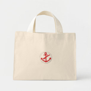 Tote Mini Bolsa Náutica de Âncora Vermelha