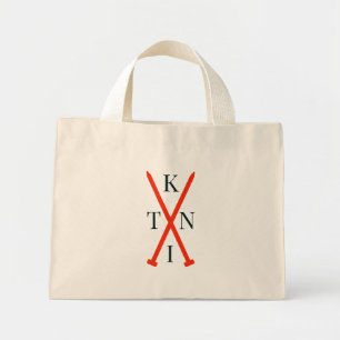 Tote Mini Bolsa pequeno saco de projeto do KNIT Knitter