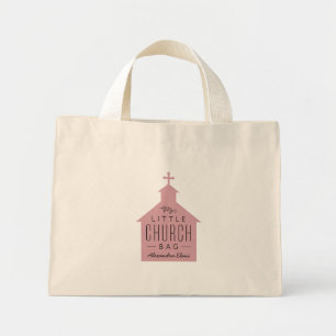 Tote Mini Minha pequena bolsa de igreja, um bolsa pequenino 