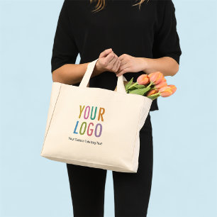 Tote Mini Pequena Bolsa de Lona de Algodão com Logotipo Sem