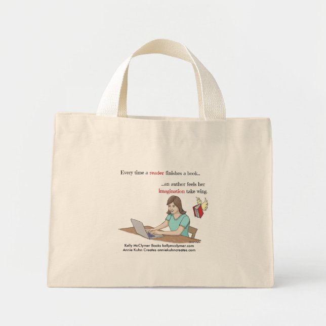 Tote Mini Pequena Bolsa do leitor (Frente)