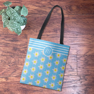 Tote Misturar Padrão Floral N Stripes Bolsa de Monogram