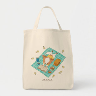 Tote Mochi no Picnic Kawaii Cute Puppy Grocery Bolsa 