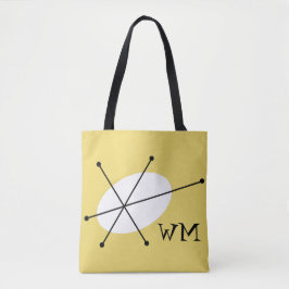 Tote Monograma Amarelo Dazzle por toda a bolsa