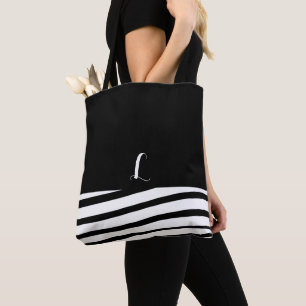 Tote Monograma Mínimo Preto e Branco - Bolsa Strike
