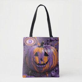 Tote Monograma Pumpkin Roxo e Bolsa festivo Laranja