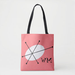 Tote Monograma rosa azzela por toda a bolsa