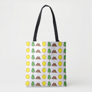 Tote Montanha Subindo Montanhas Sun Árvores Bolsa